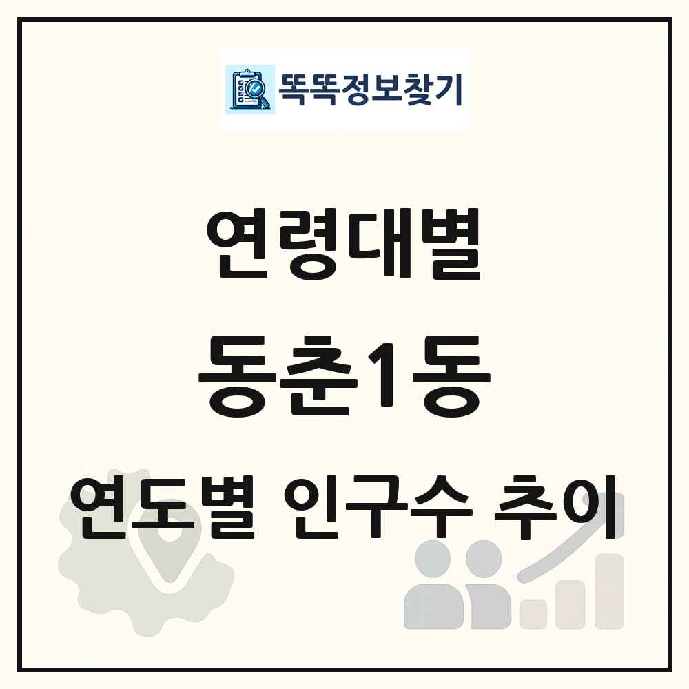 동춘1동 생애주기별 인구수 링크 그림